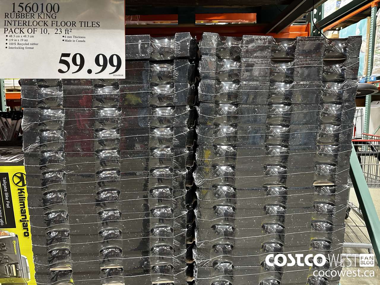 1560100 RUBBER KING INTERLOCK FLOOR TILES PACK OF 10  $59.99