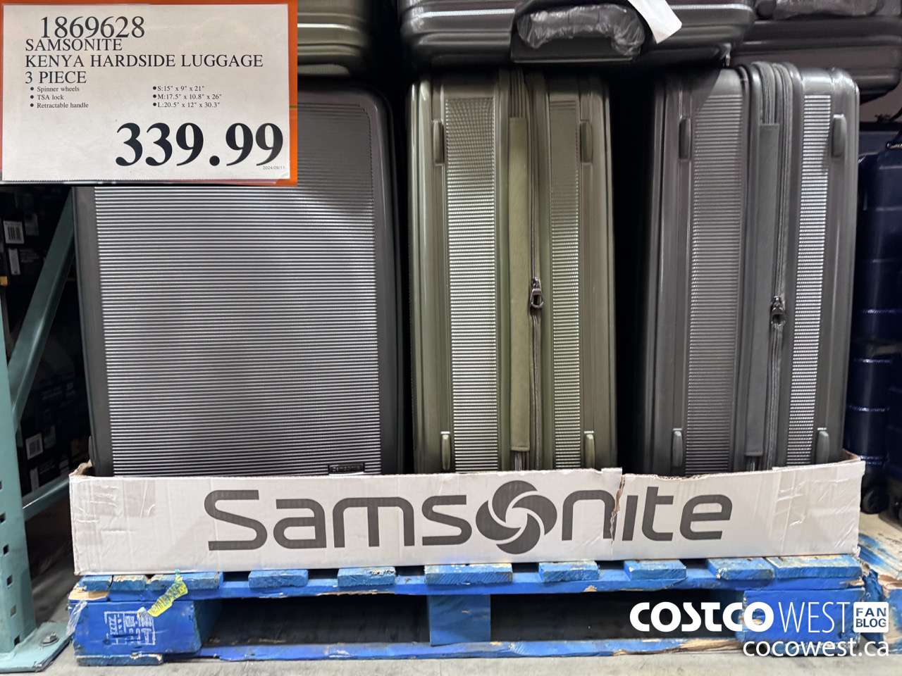 1869628 SAMSONITE KENYA HARDSIDE LUGGAGE 3 PIECE $339.99