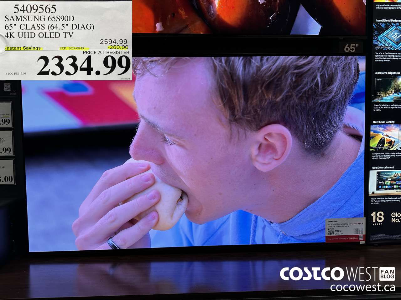 5409565 SAMSUNG 65S90D 65