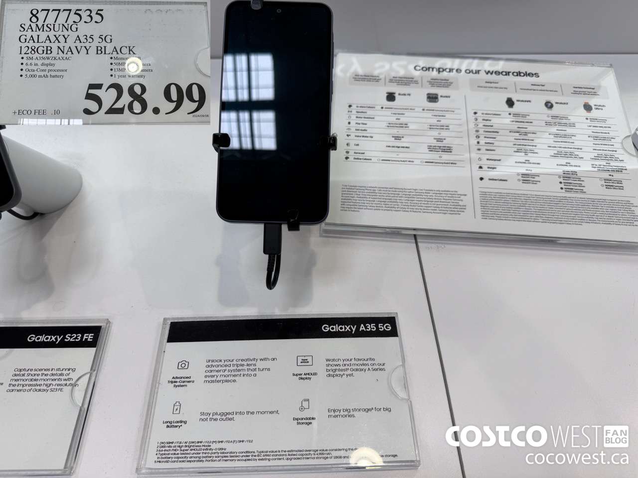 8777535 SAMSUNG GALAXY A35 5G 128GB NAVY BLACK $528.99