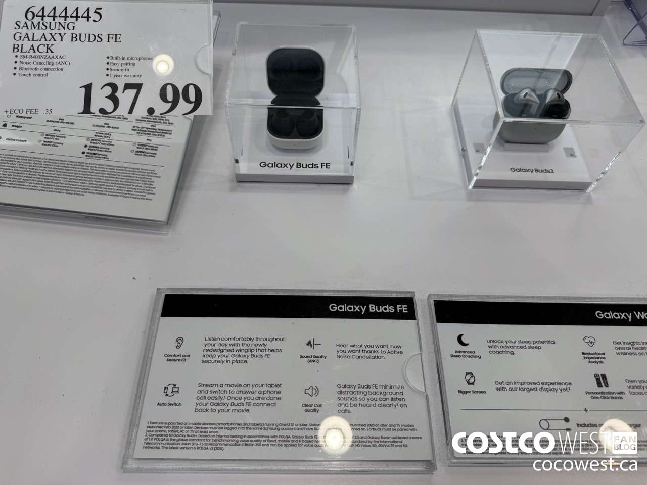 6444445 SAMSUNG GALAXY BUDS FE BLACK $137.99
