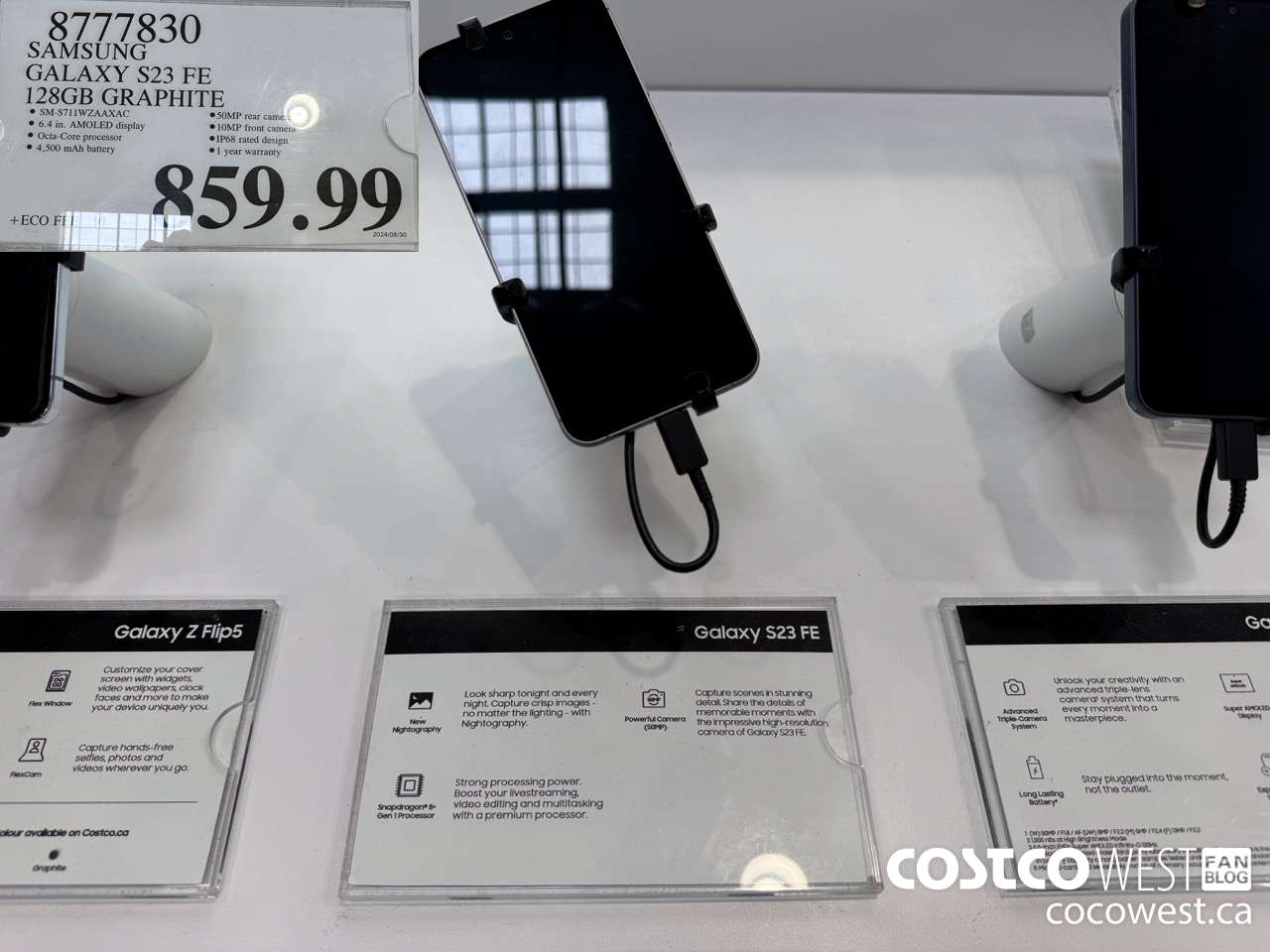 8777830 SAMSUNG GALAXY S23 FE 128GB GRAPHITE $859.99