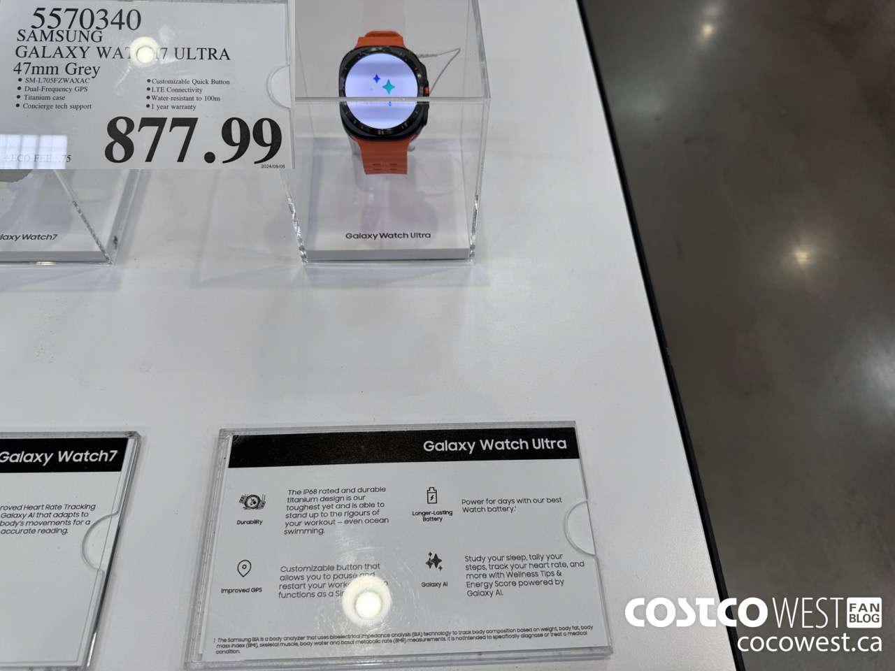 5570340 SAMSUNG GALAXY WATCH7 ULTRA 47MM GREY $877.99