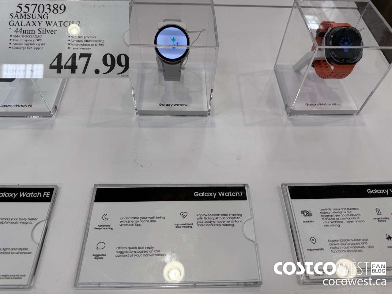 5570389 SAMSUNG GALAXY WATCH 7 44MM SILVER $447.99