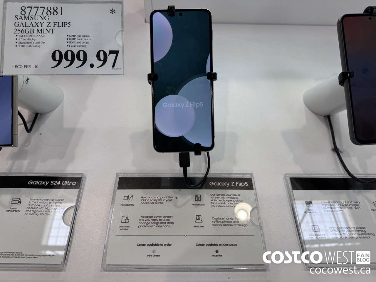 8777881 SAMSUNG GALAXY Z FLIP5 256GB MINT $999.97