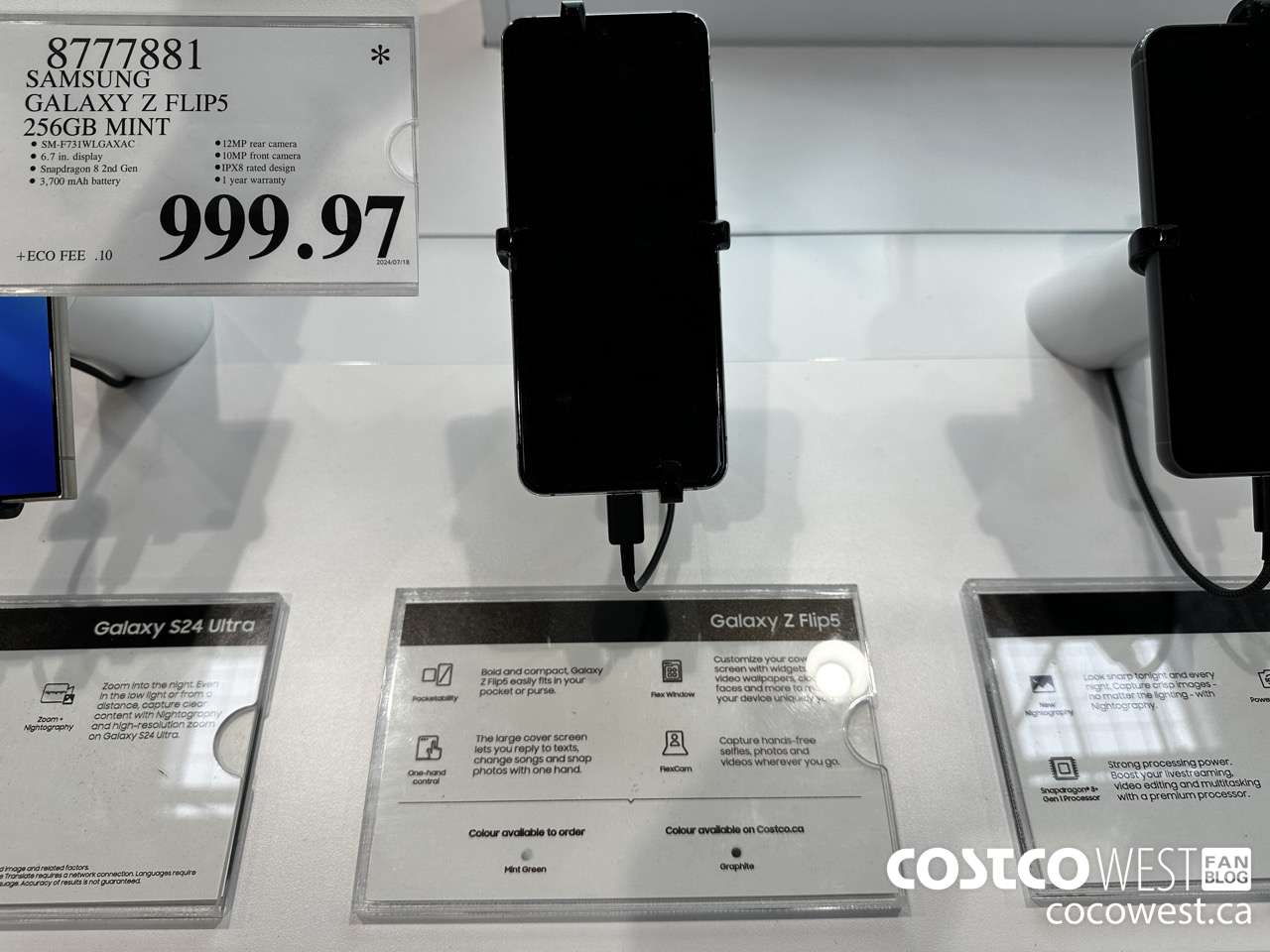 8777881 SAMSUNG GALAXY Z FLIP5 256GB MINT $999.97