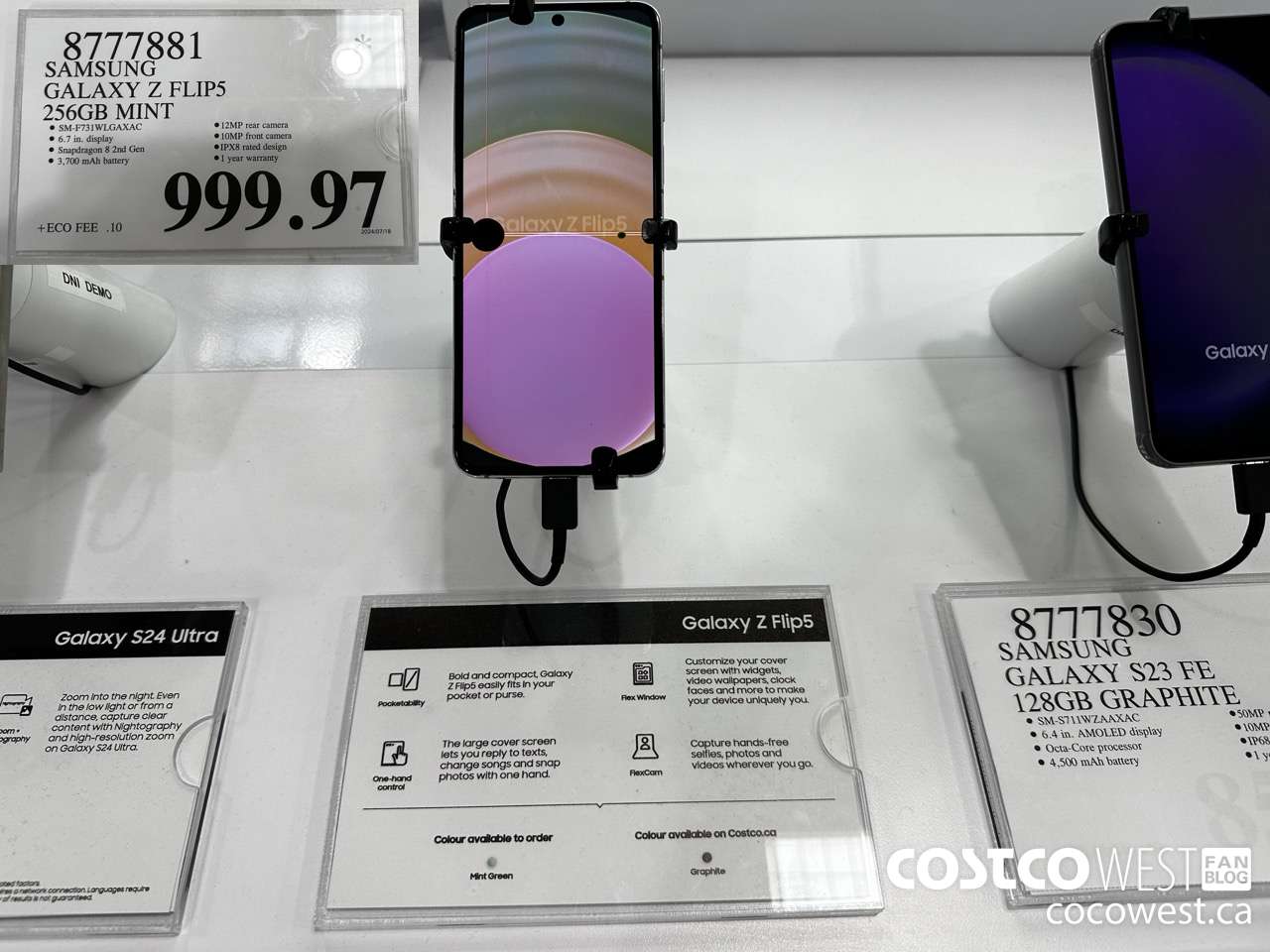 8777881 SAMSUNG GALAXY Z FLIP5 256GB MINT $999.97