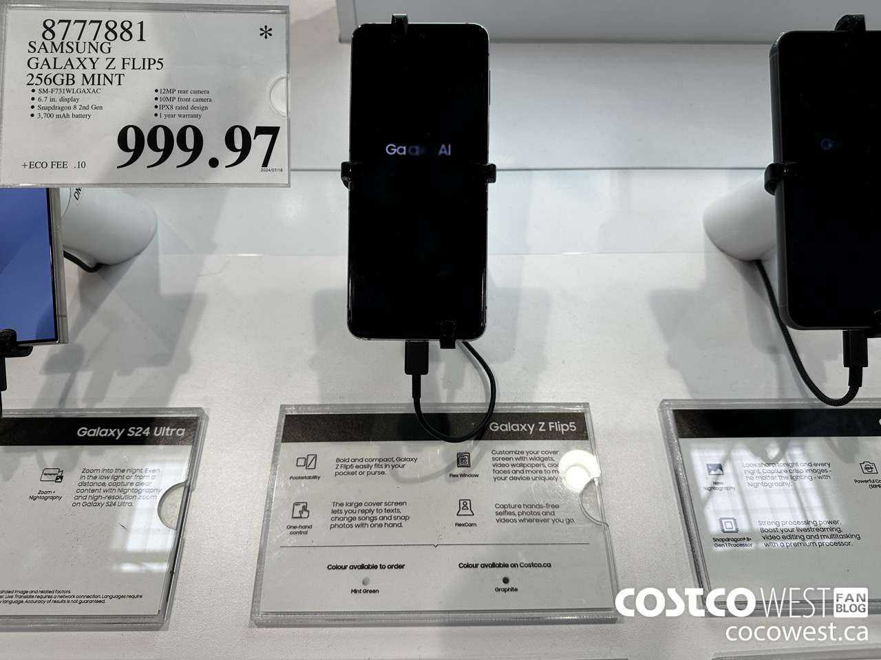 8777881 SAMSUNG GALAXY Z FLIP5 256GB MINT $999.97