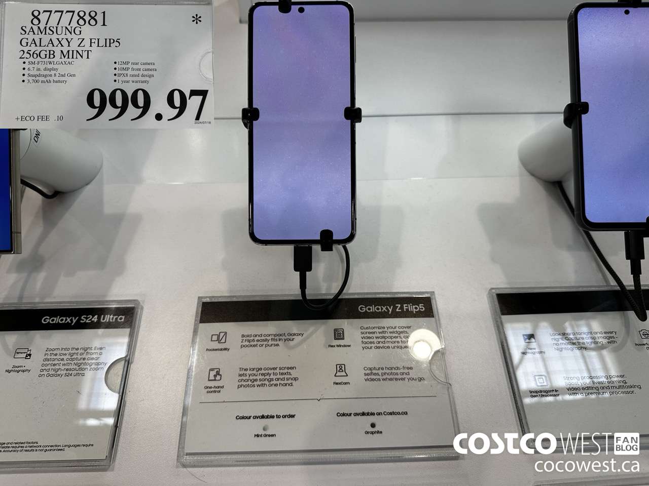 8777881 SAMSUNG GALAXY Z FLIP5 256GB MINT $999.97