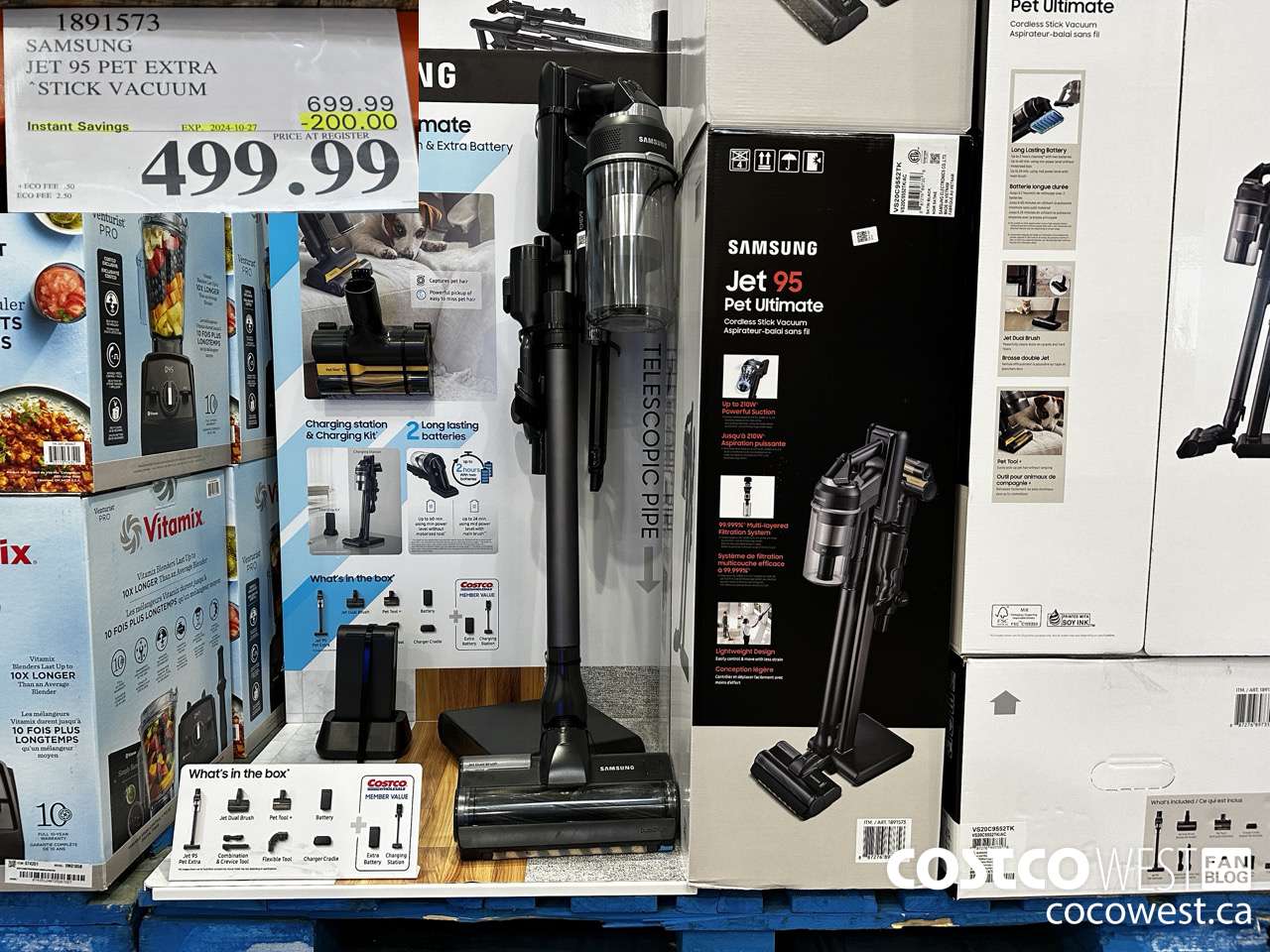 1891573 SAMSUNG JET 95 PET EXTRA STICK VACUUM ($200.00 INSTANT SAVINGS EXPIRES ON 2024-10-27) $499.99