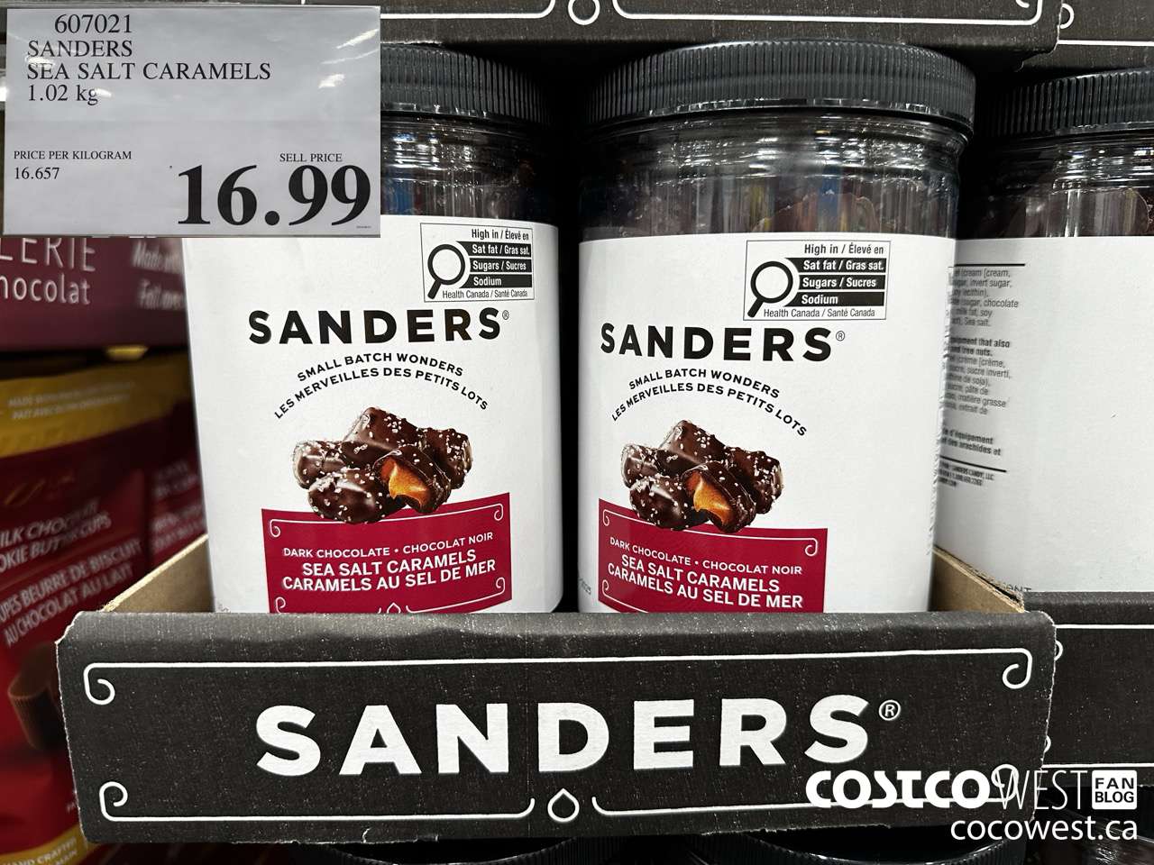 607021 SANDERS SEA SALT CARAMELS 36 OZ $16.99