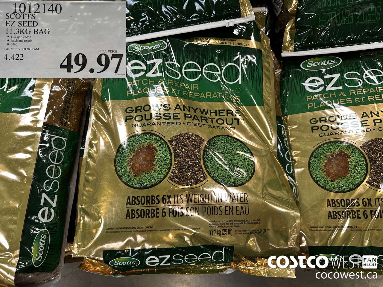 1012140 SCOTTS EZ SEED 11.3KG BAG $49.97