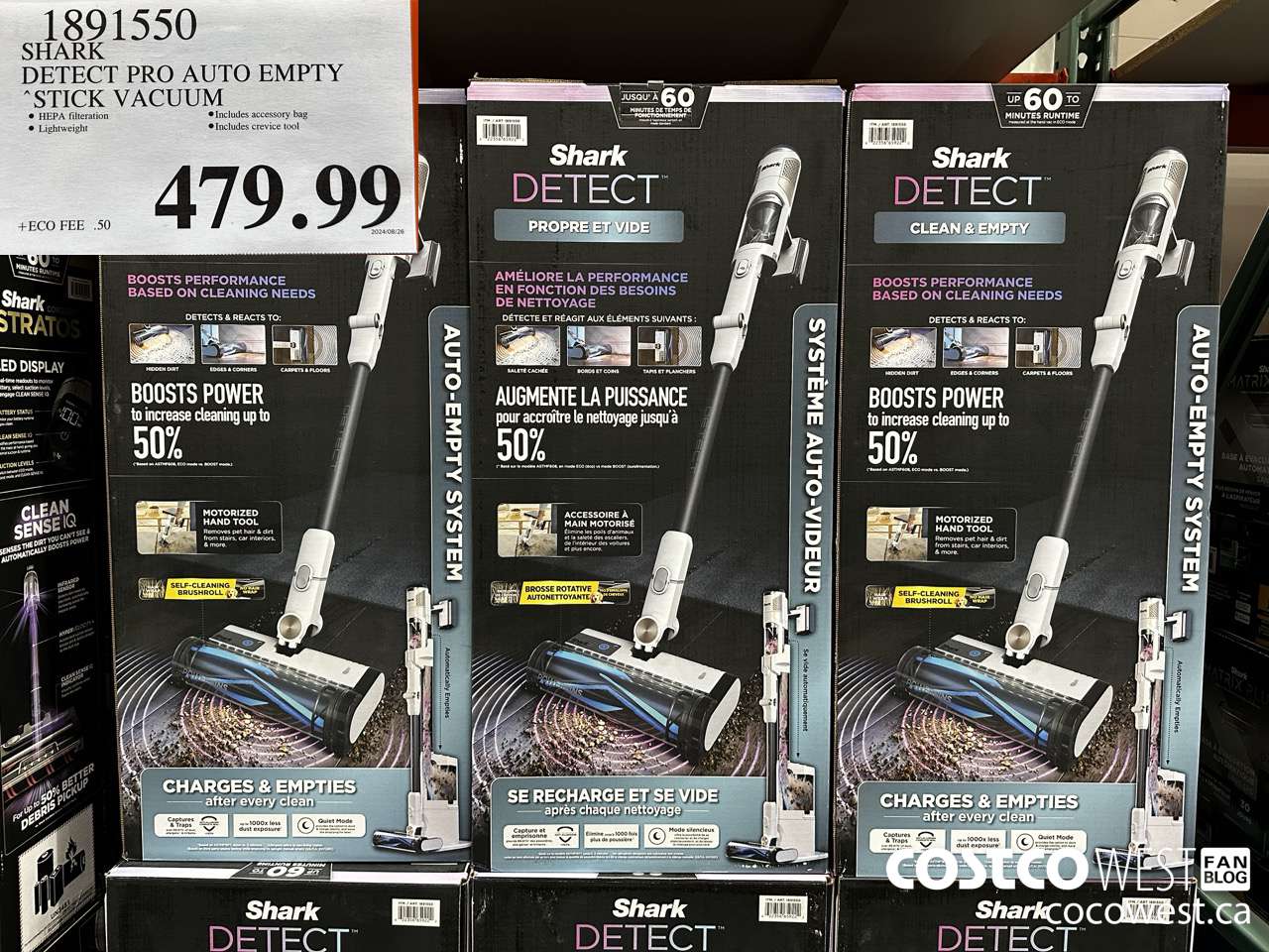 1891550 SHARK DETECT PRO AUTO EMPTY STICK VACUUM $479.99