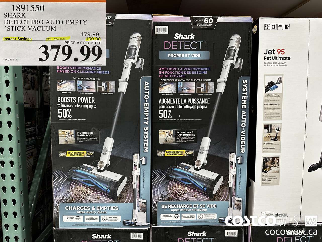 1891550 SHARK DETECT PRO AUTO EMPTY STICK VACUUM ($100.00 INSTANT SAVINGS EXPIRES ON 2024-09-29) $379.99