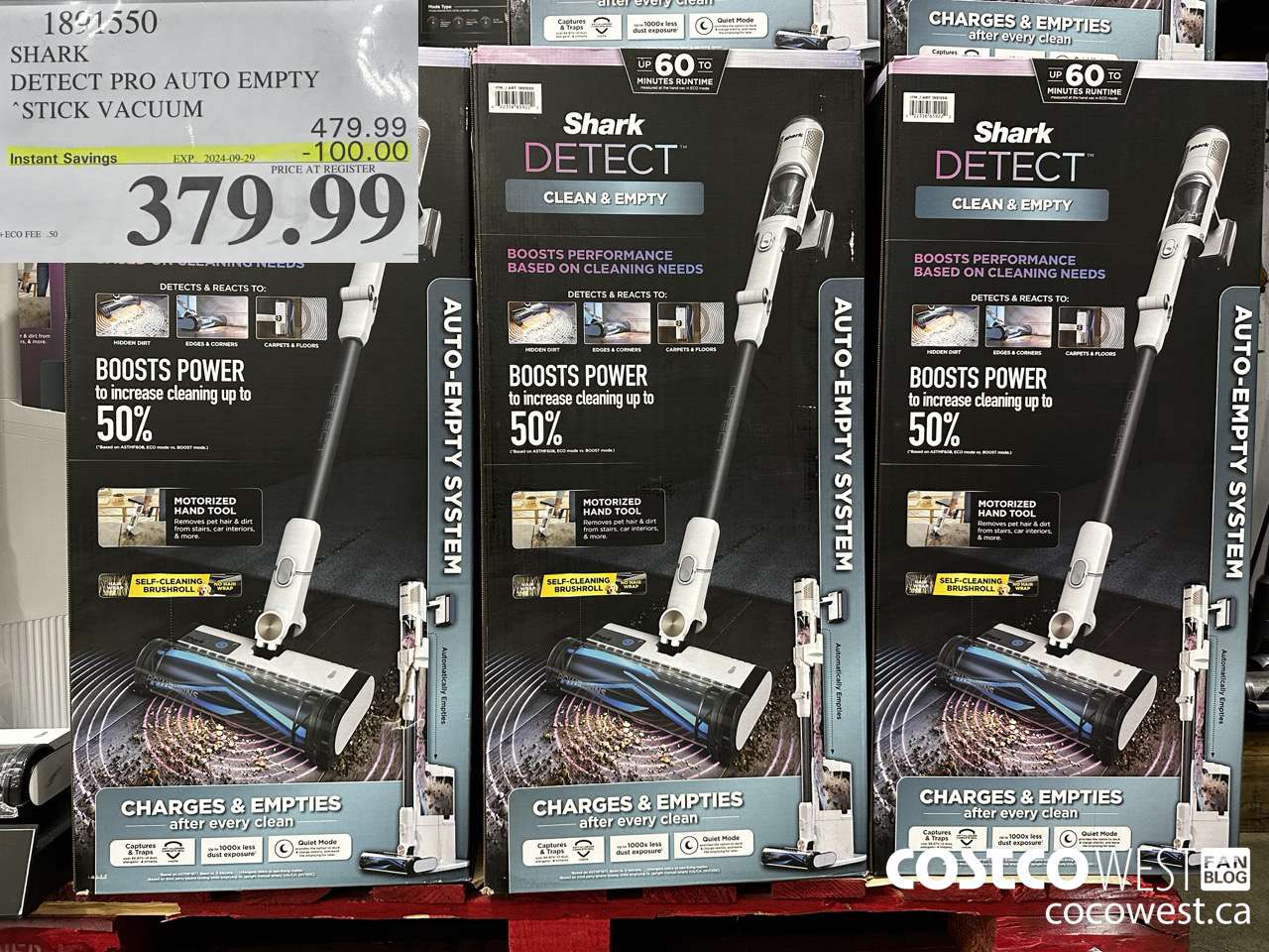 1891550 SHARK DETECT PRO AUTO EMPTY STICK VACUUM ($100.00 INSTANT SAVINGS EXPIRES ON 2024-09-29) $379.99