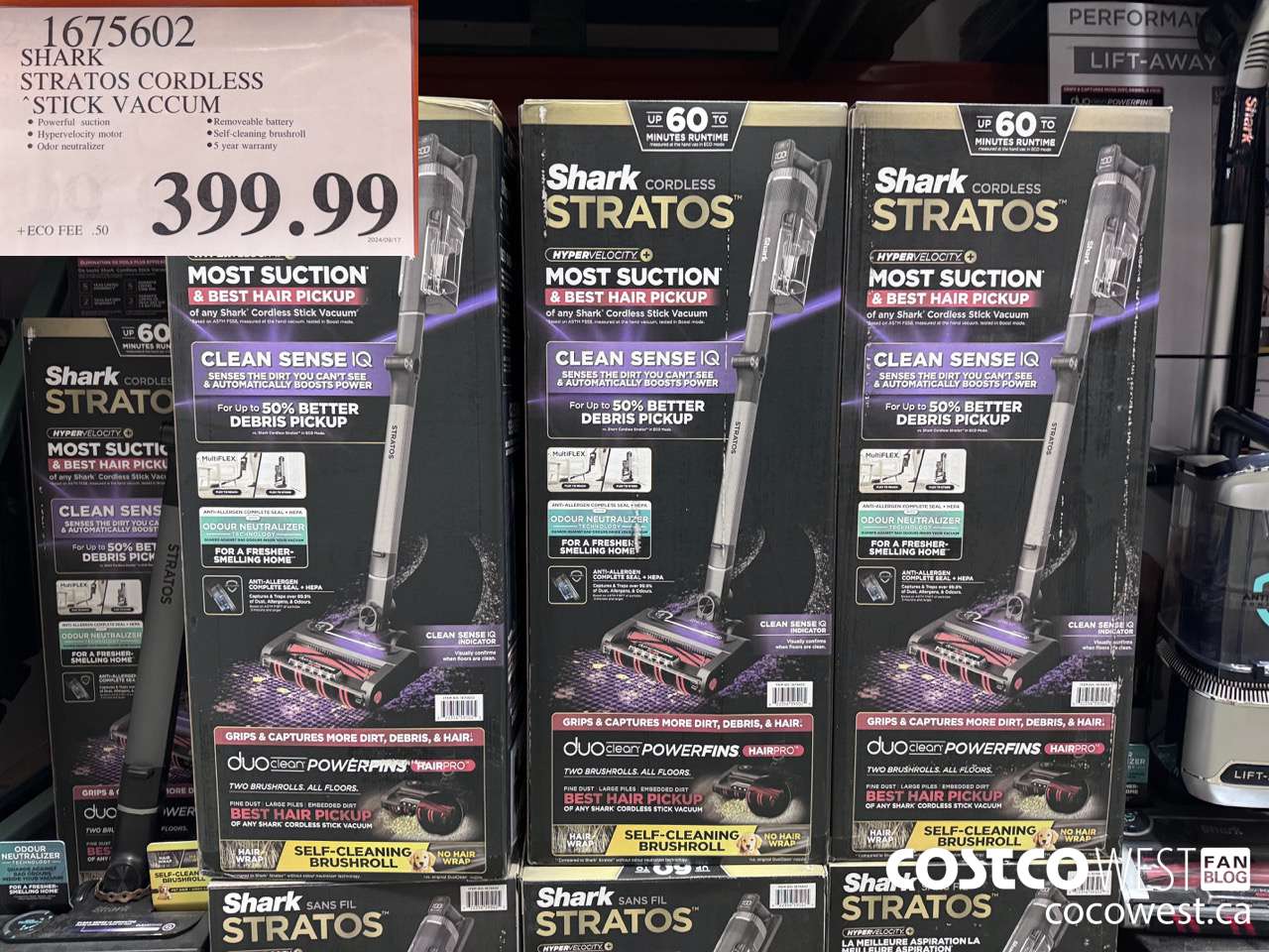 1675602 SHARK STRATOS CORDLESS STICK VACUUM $399.99