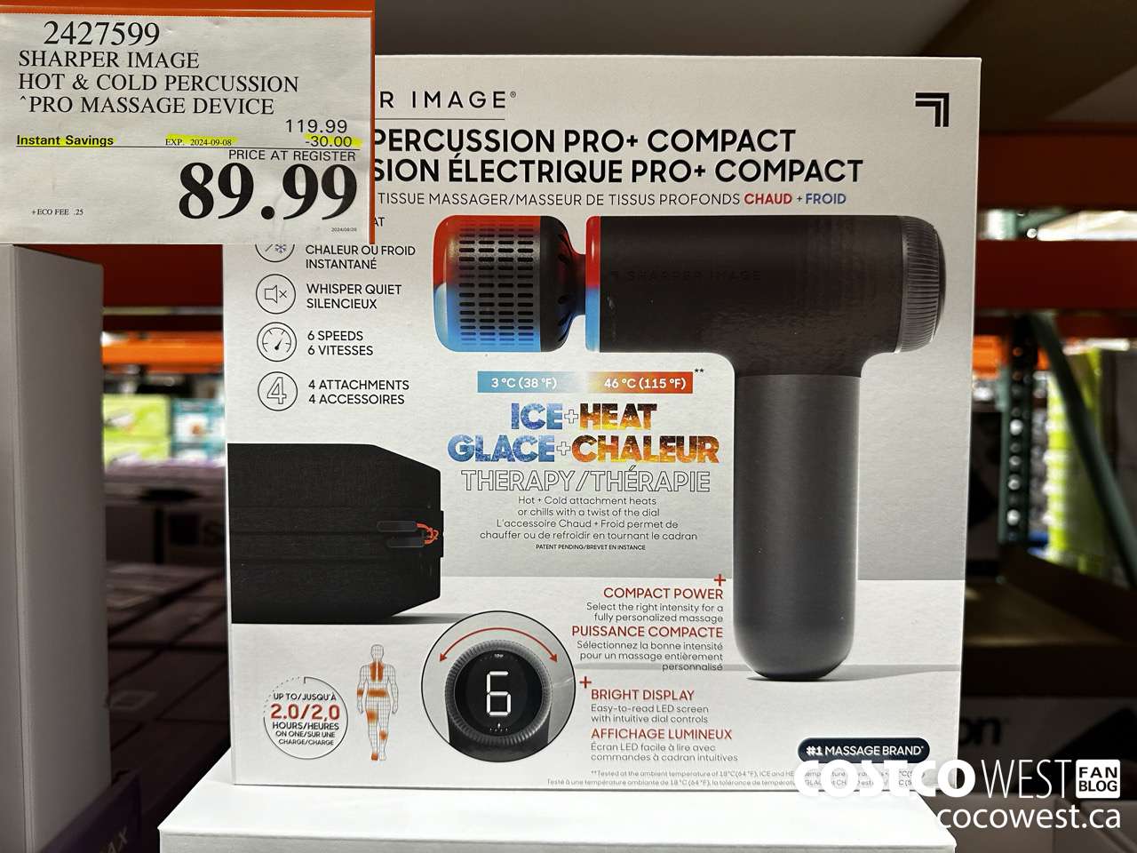 2427599 SHARPER IMAGE HOT & COLD PERCUSSION PRO MASSAGE DEVICE ($30.00 INSTANT SAVINGS EXPIRES ON 2024-09-08) $89.99