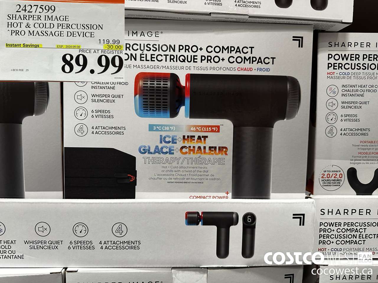 2427599 SHARPER IMAGE HOT & COLD PERCUSSION PRO MASSAGE DEVICE ($30.00 INSTANT SAVINGS EXPIRES ON 2024-09-08) $89.99