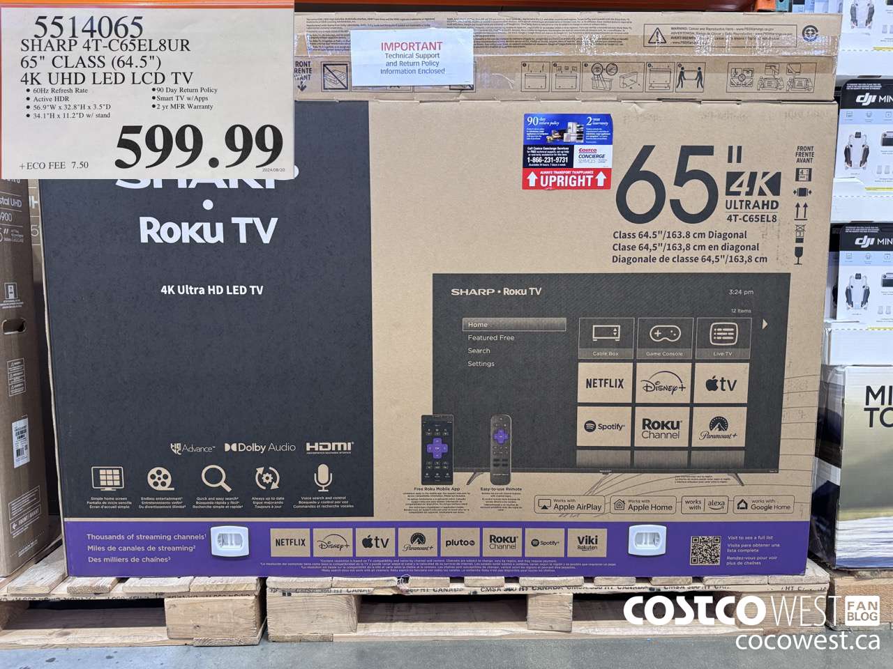 5514065 SHARP 4TC65EL8UR 65