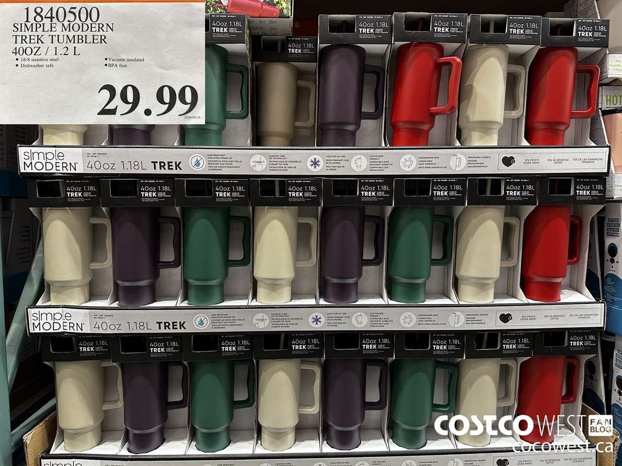 1840500 SIMPLE MODERN TREK TUMBLER 40OZ/1.2L $29.99