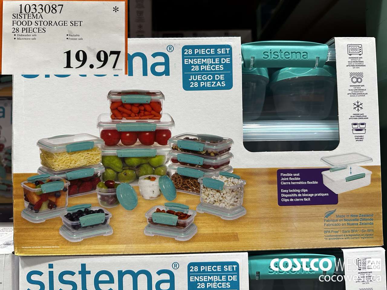 1033087 SISTEMA FOOD STORAGE SET 28 PIECE $19.97