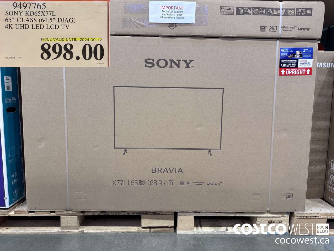 9497765 SONY KD65X77L 65