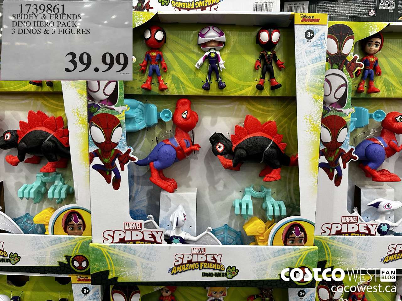 1739861 SPIDEY & FRIENDS DINO HERO PACK 3 DINOS & 3 FIGURES $39.99