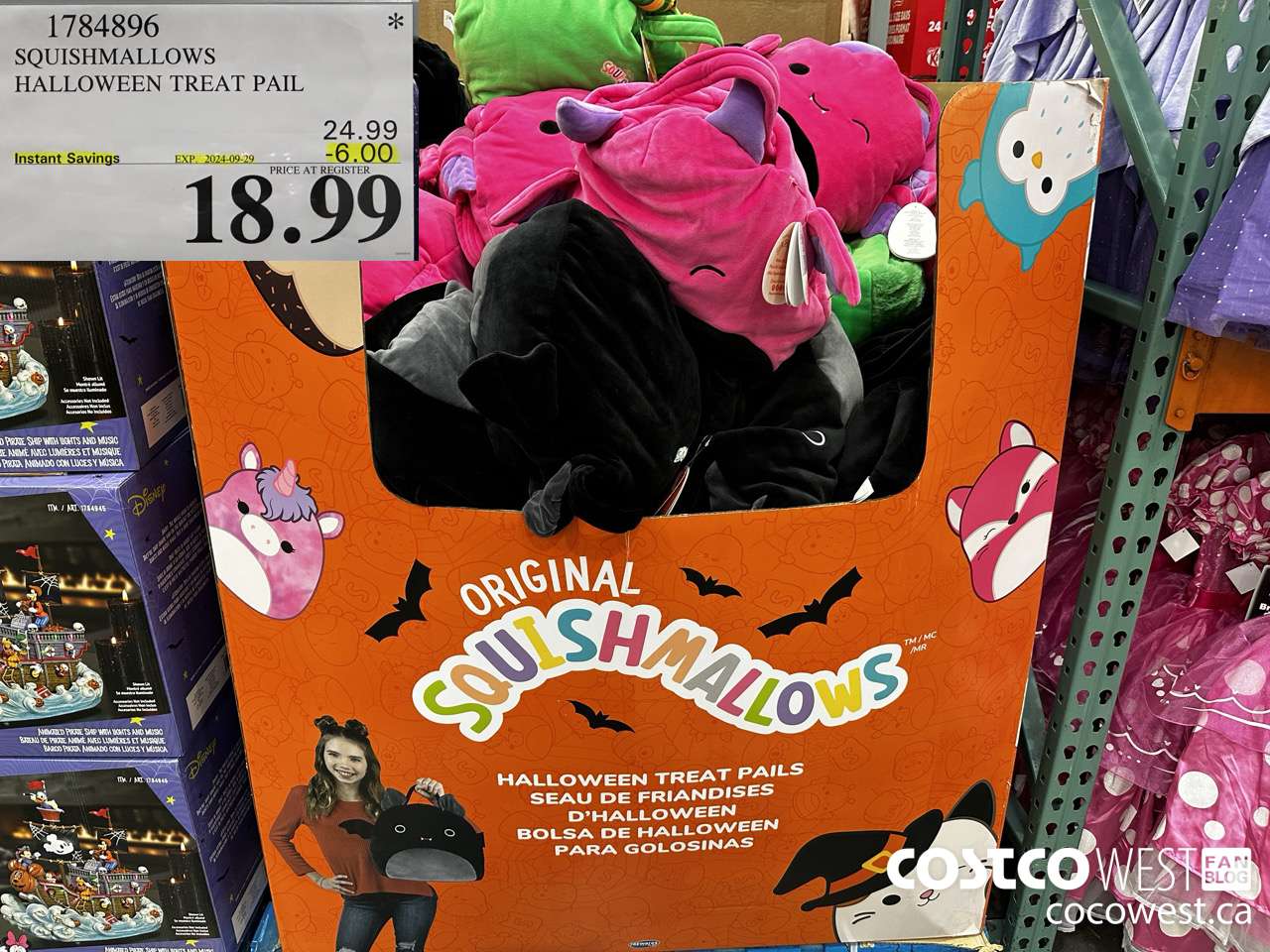 1784896 SQUISHMALLOWS HALLOWEEN TREAT PAIL ($6.00 INSTANT SAVINGS EXPIRES ON 2024-09-29) $18.99