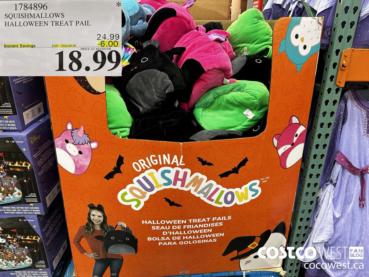 1784896 SQUISHMALLOWS HALLOWEEN TREAT PAIL ($6.00 INSTANT SAVINGS EXPIRES ON 2024-09-29) $18.99