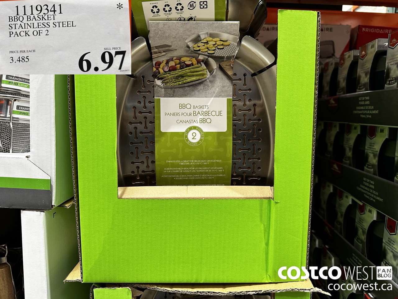 1119341 STAINLESS STEEL BBQ BASKET PACK OF 2 $6.97