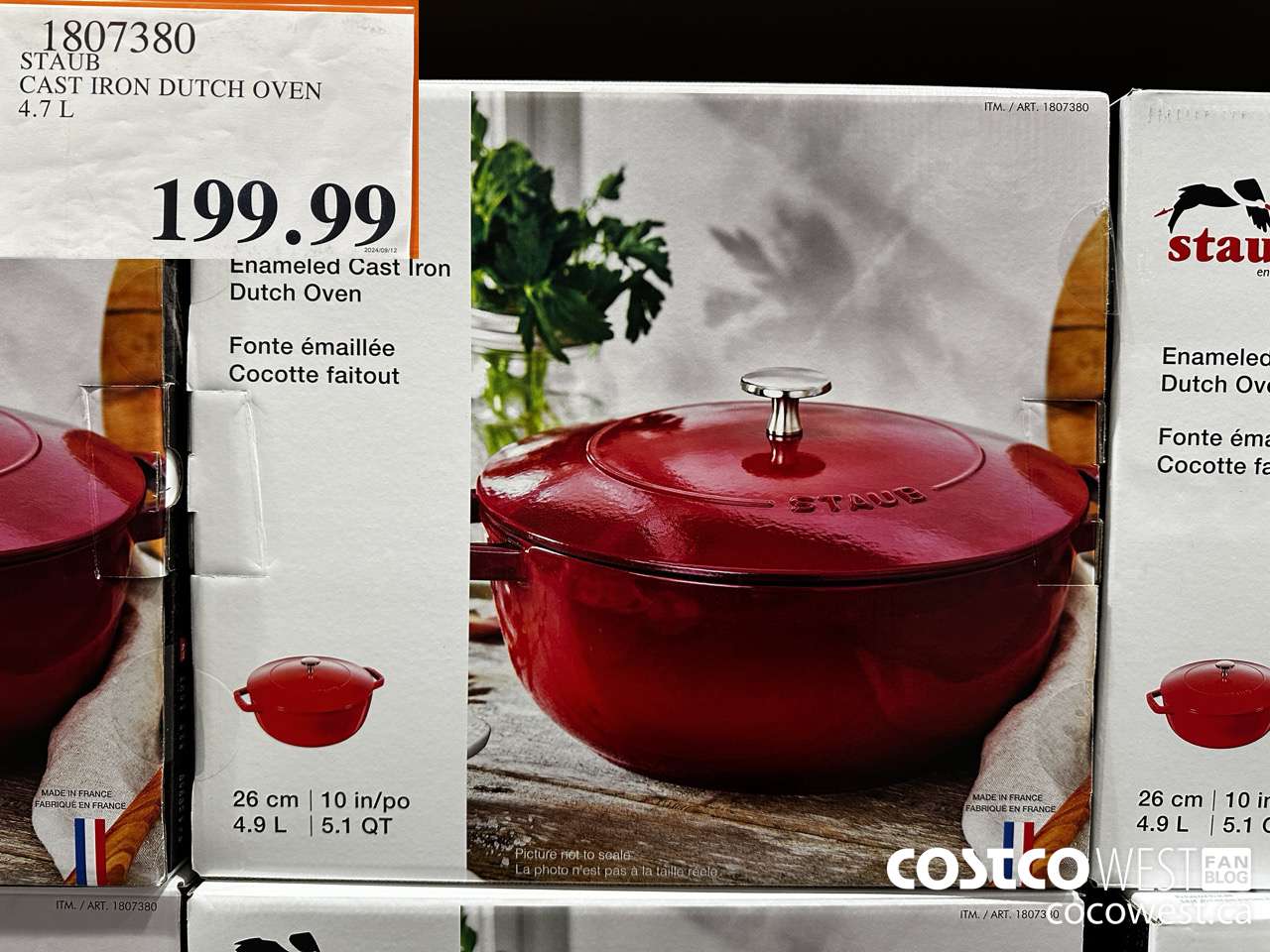 1807380 STAUB CAST IRON DUTCH OVEN 4.7L $199.99