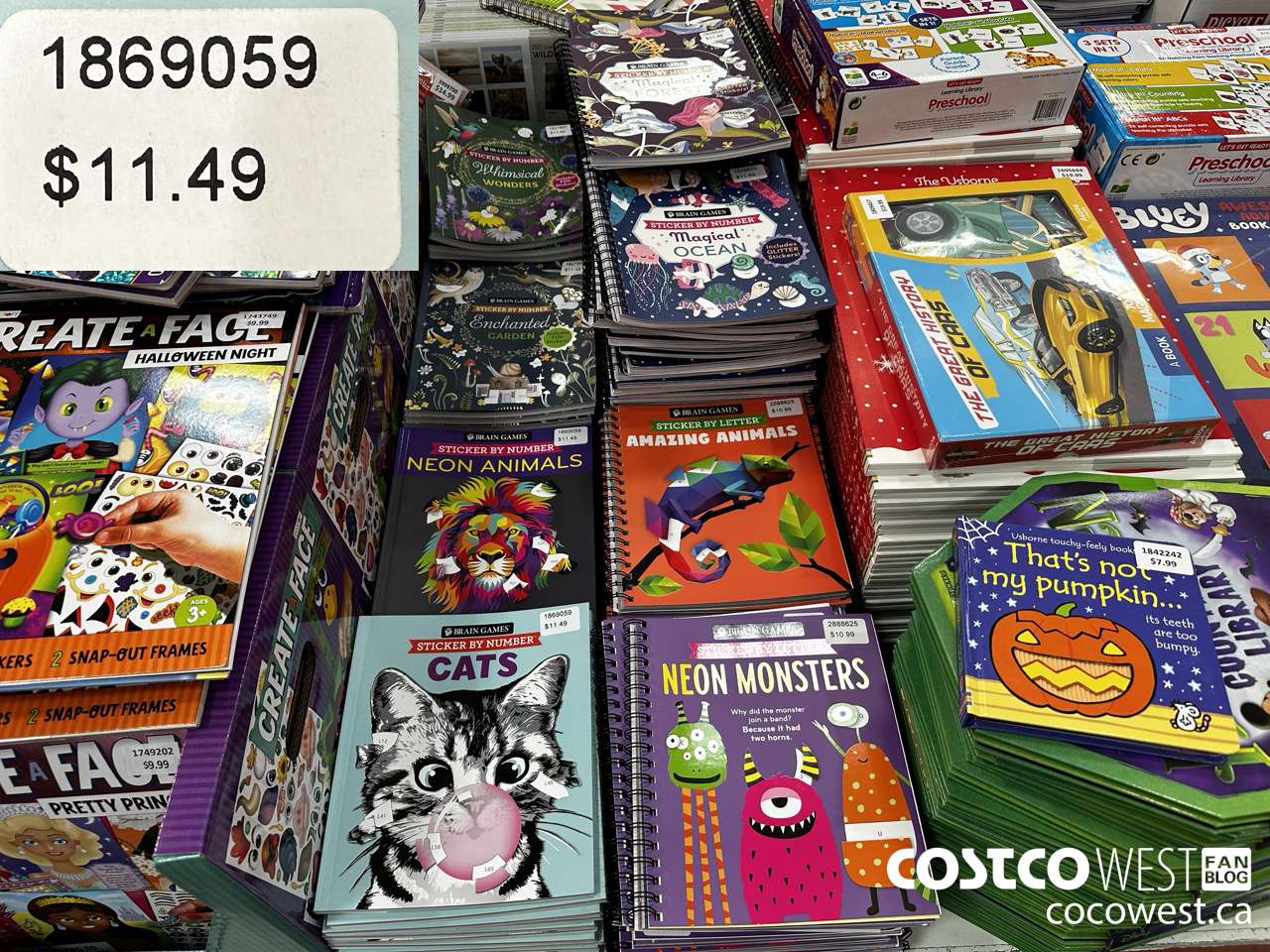 1869059 STICKER BY NUMBER CATS $11.49