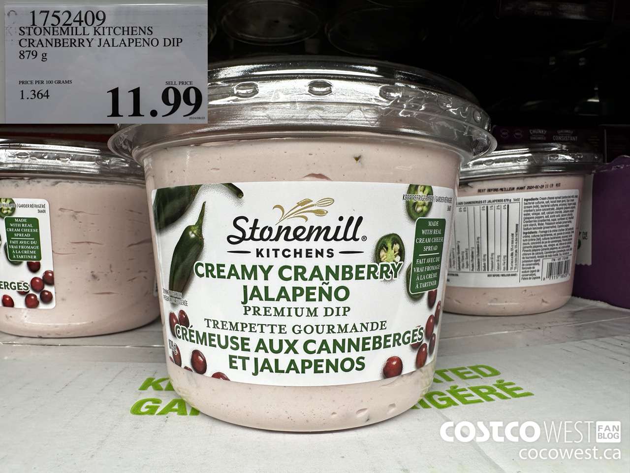 1752409 STONEMILL KITCHENS CRANBERRY JALAPENO DIP 879 G $11.99