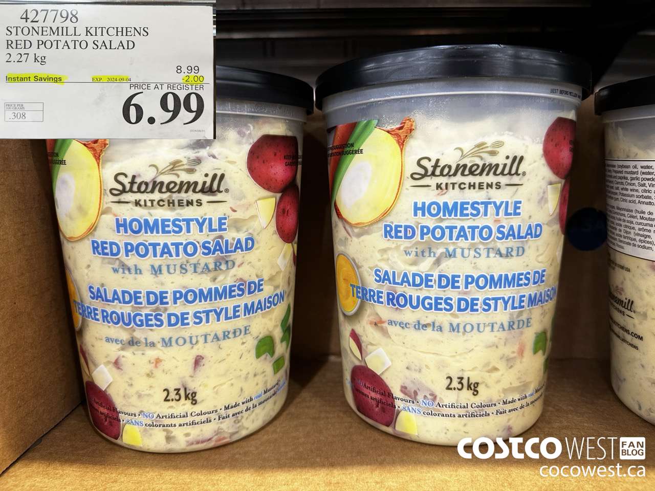 427798 STONEMILL KITCHENS RED POTATO SALAD 2.27 kg ($2.00 INSTANT SAVINGS EXPIRES ON 2024-09-04) $6.99