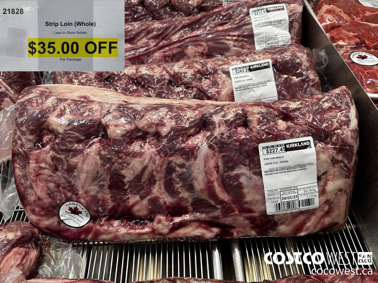 21828 STRIP LOIN (WHOLE) ($35.00 INSTANT SAVINGS)