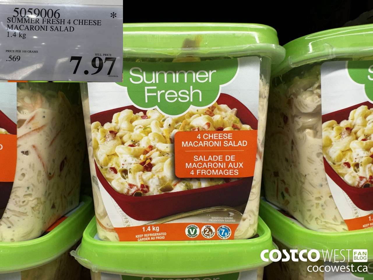 5059006 SUMMER FRESH 4 CHEESE MACARONI SALAD 1.4KG $7.97