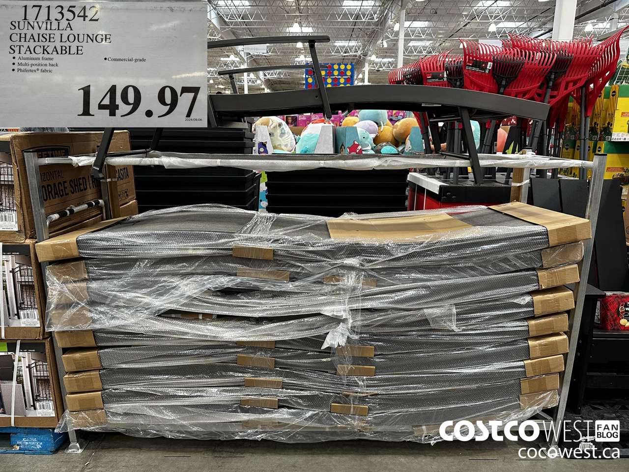 1713542 SUNVILLA CHAISE LOUNGE STACKABLE $149.97