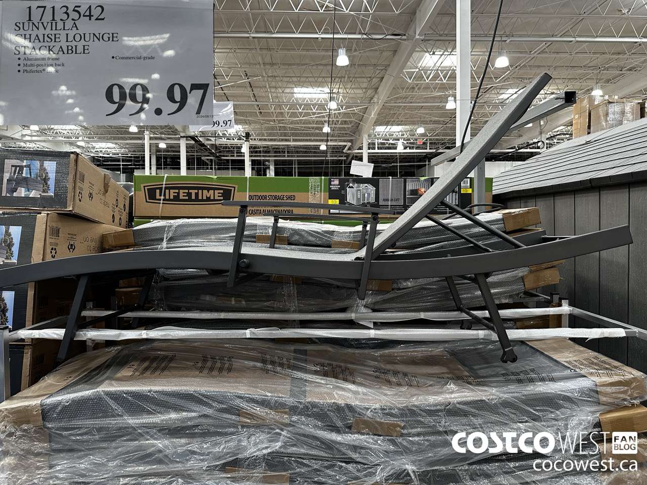 1713542 SUNVILLA CHAISE LOUNGE STACKABLE $99.97