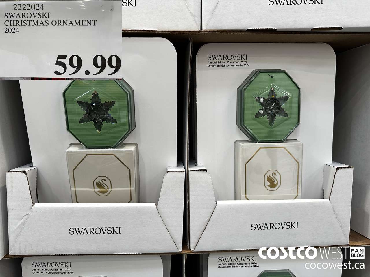 2222024 SWAROVSKI CHRISTMAS ORNAMENT 2024 $59.99