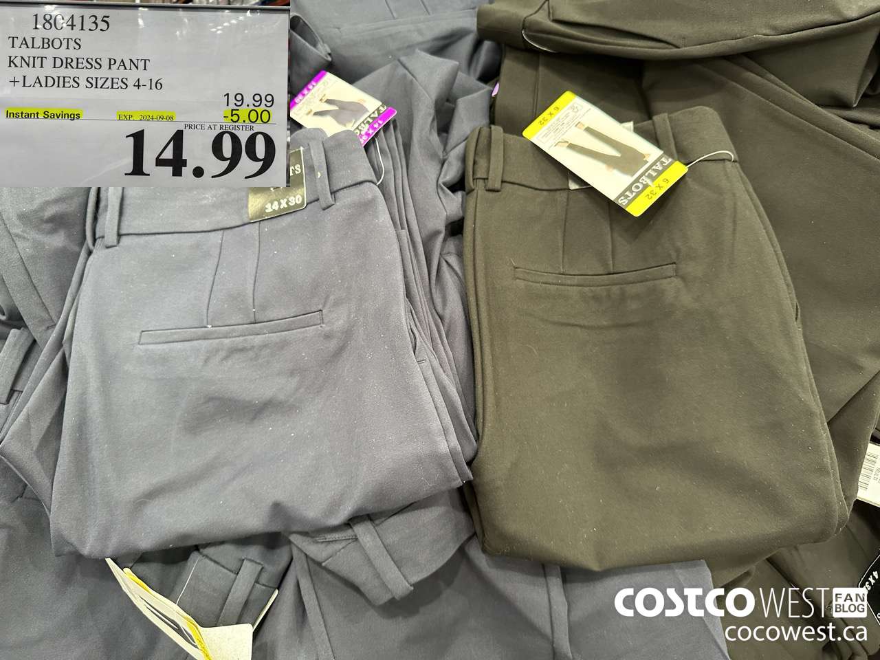 1804135 TALBOTS KNIT DRESS PANT LADIES SIZES 4-16 ($5.00 INSTANT SAVINGS EXPIRES ON 2024-09-08) $14.99