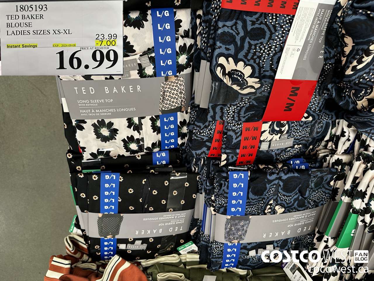 1805193 TED BAKER BLOUSE LADIES SIZES XS-XL ($7.00 INSTANT SAVINGS EXPIRES ON 2024-09-08) $16.99