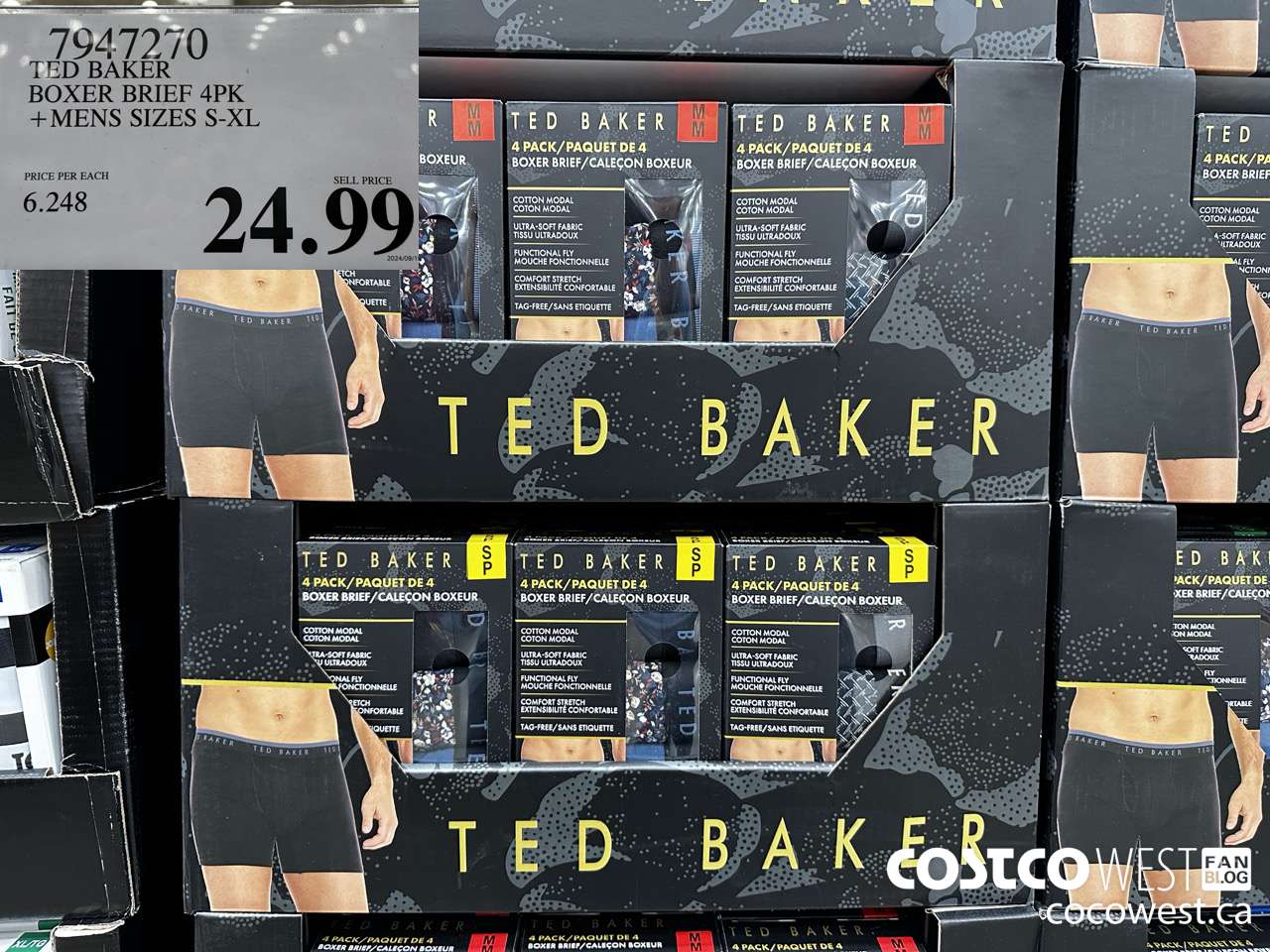 7947270 TED BAKER BOXER BRIEF 4PK MENS SIZES S-XL $24.99