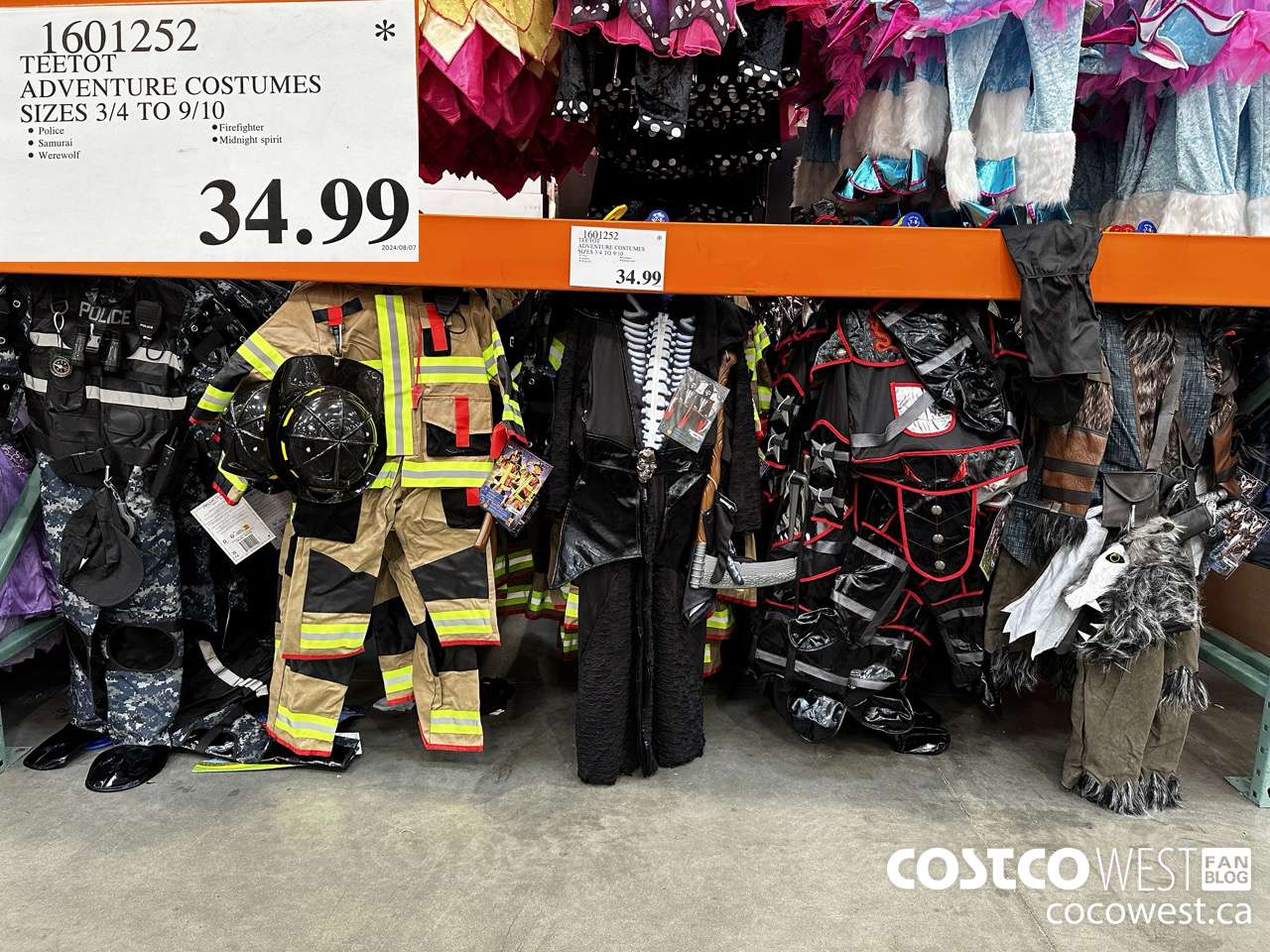 1601252 TEETOT ADVENTURE COSTUMES SIZES 3/4 TO 9/10 $34.99