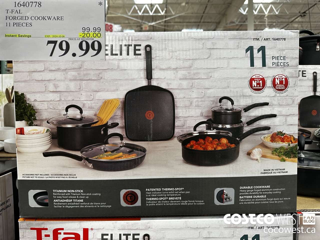 1640778 T-FAL FORGED COOKWARE 11 PIECE ($20.00 INSTANT SAVINGS EXPIRES ON 2024-10-06) $79.99