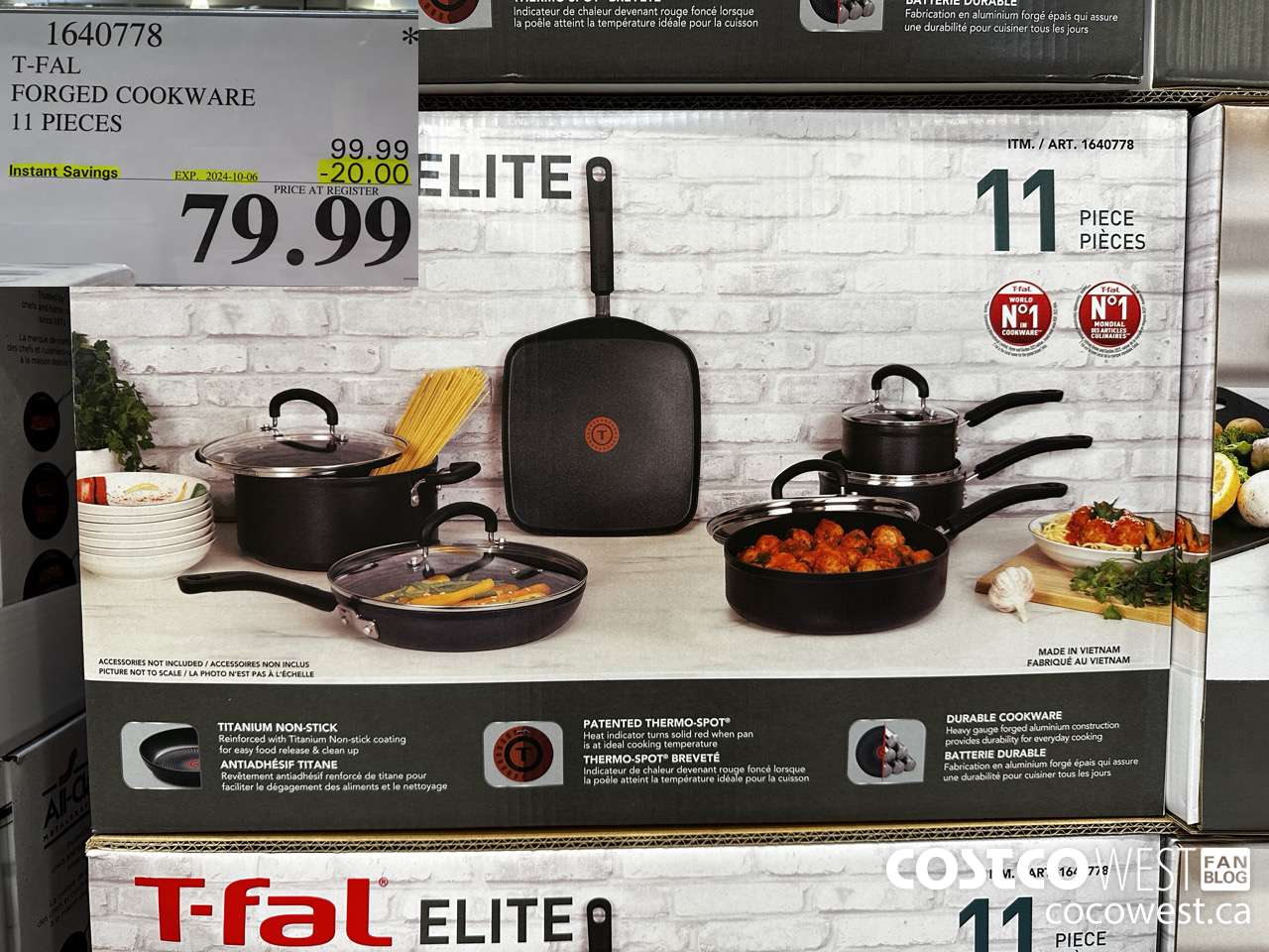 1640778 T-FAL FORGED COOKWARE 11 PIECE ($20.00 INSTANT SAVINGS EXPIRES ON 2024-10-06) $79.99