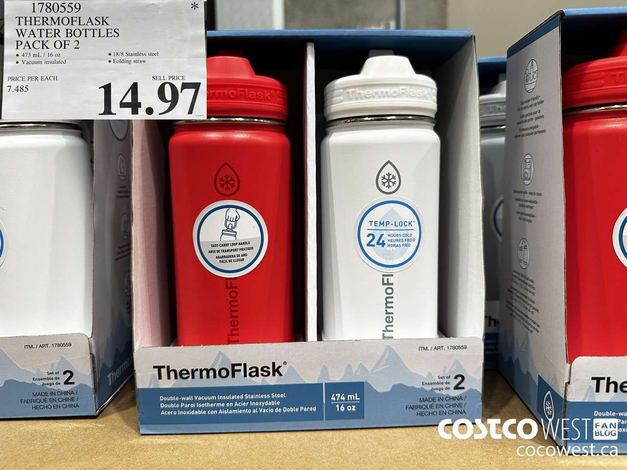 1780559 THERMOFLASK WATER BOTTLES PACK OF 2 $14.97