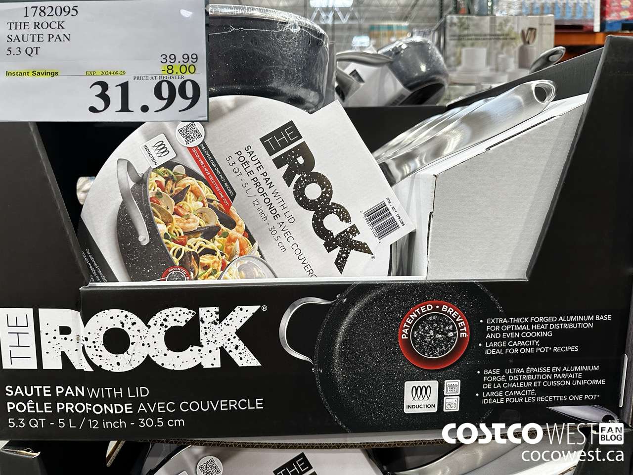 1782095 THE ROCK SAUTE PAN 5.3 QT ($8.00 INSTANT SAVINGS EXPIRES ON 2024-09-29) $31.99