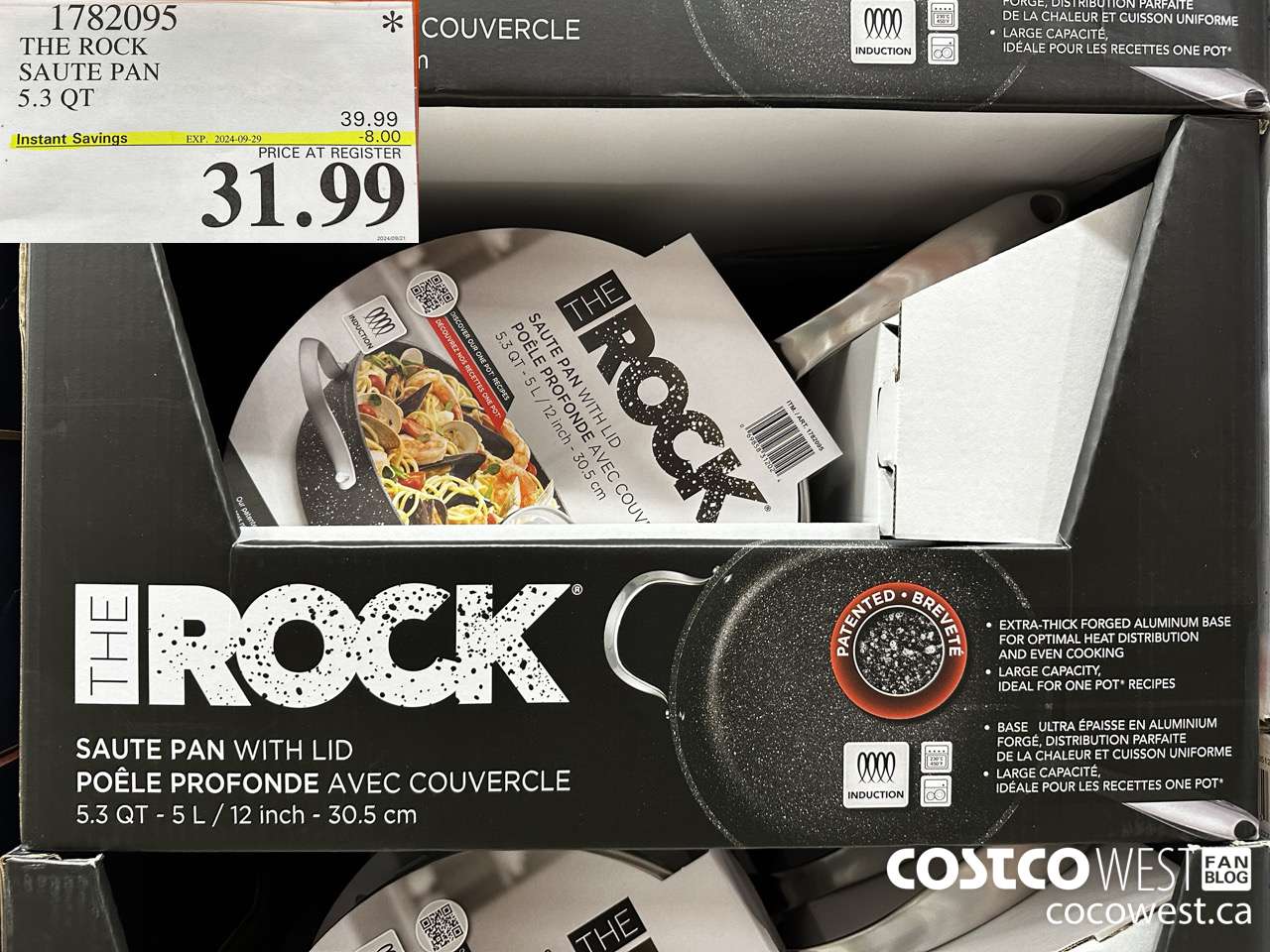 1782095 THE ROCK SAUTE PAN 5.3 QT ($8.00 INSTANT SAVINGS EXPIRES ON 2024-09-29) $31.99