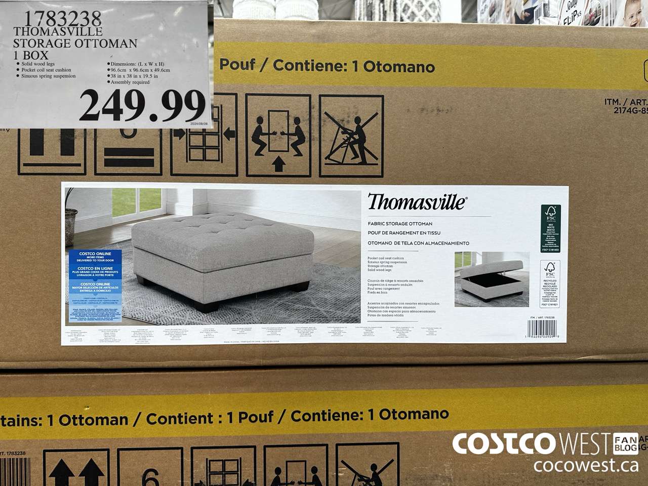 1783238 THOMASVILLE STORAGE OTTOMAN 1 BOX $249.99