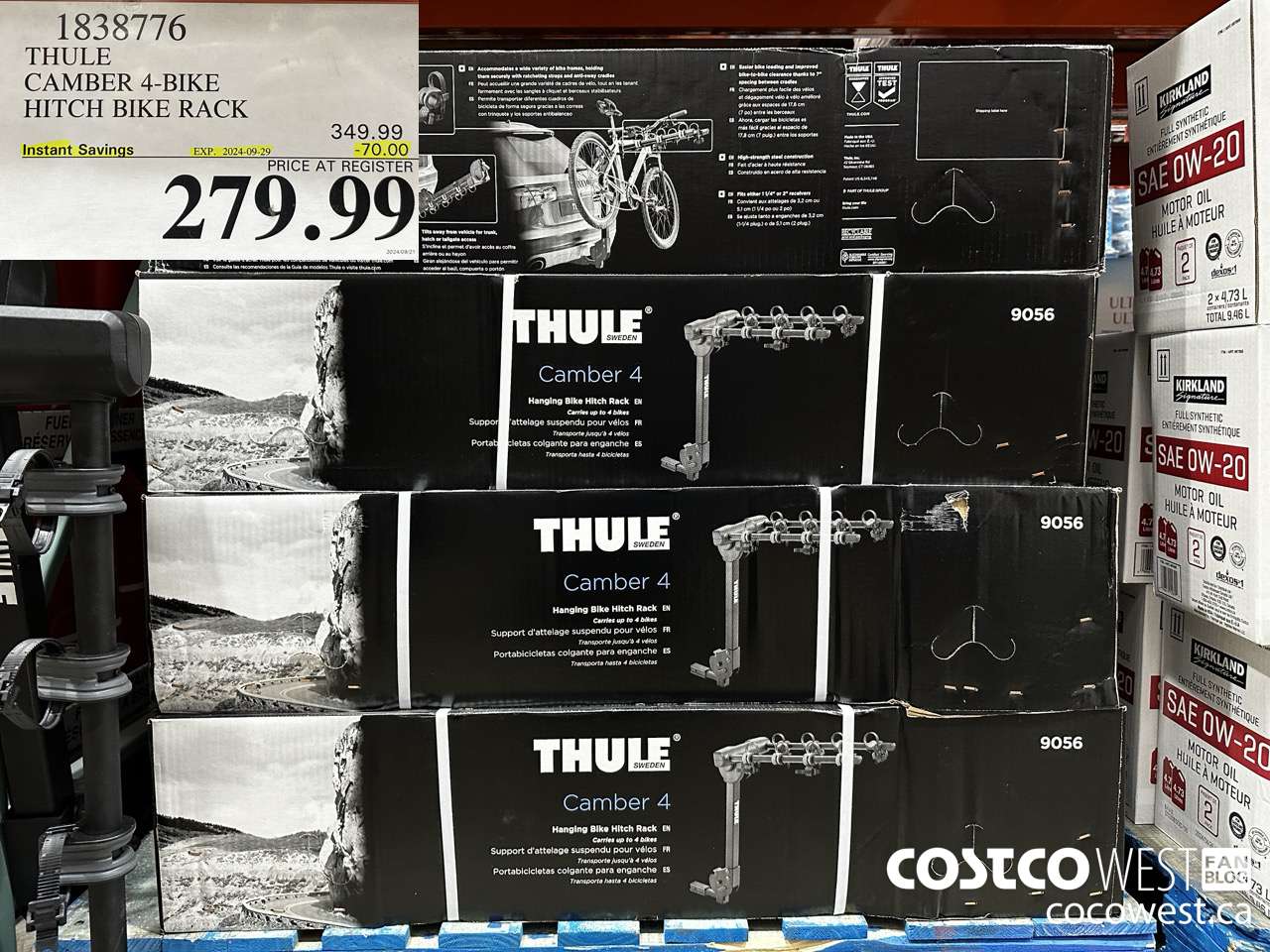 1838776 THULE CAMBER 4-BIKE HITCH BIKE RACK ($70.00 INSTANT SAVINGS EXPIRES ON 2024-09-29) $279.99